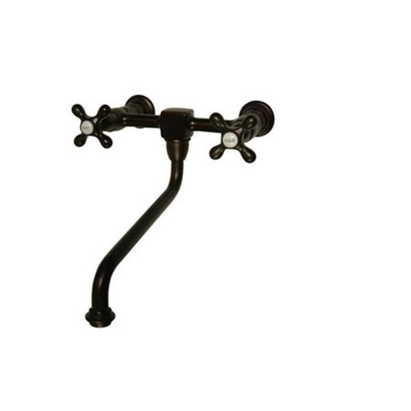 Kingston Brass Kingston Brass Ks1205Ax 8 Inch Wall Mount Kitchen Faucet - Oil Rubbed Bronze Finish KS1205AX